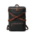 Men's Vintage Leather Canvas backpack - Joyscore