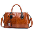 Oil wax leather women's bag - Joyscore