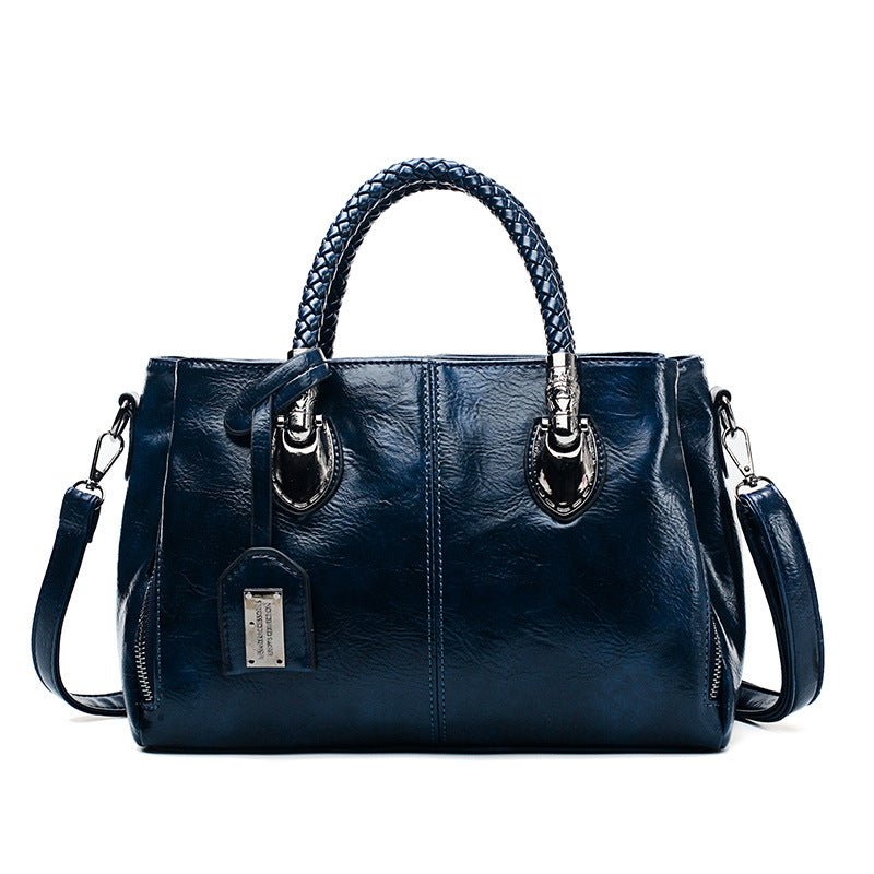 Oil wax leather women's bag - Joyscore