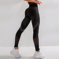 High-waist pattern yoga pants black designer activewear leggings